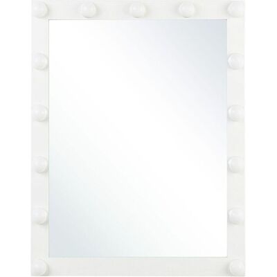 Specchio da Parete Beliani con LED Bianco 50 x 60 cm Rettangolare Hollywood Illuminato Tavolo Da Trucco - Specchio Specchio da Parete Beliani con LED Bianco 50 x 60 cm Rettangolare Hollywood Illuminato Tavolo Da Trucco - Specchio