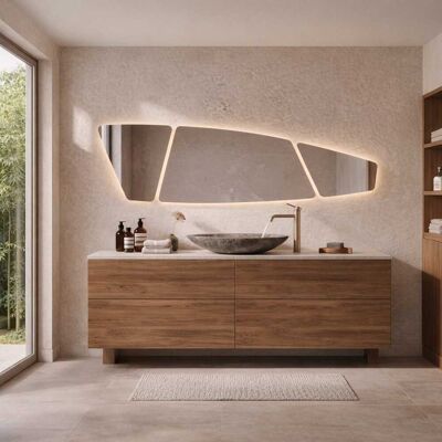 KIAMAMI VALENTINA Specchio Retroilluminato 150x42 Led Design Moderno KIAMAMI VALENTINA Specchio Retroilluminato 150x42 Led Design Moderno
