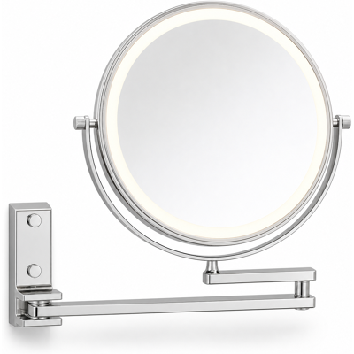 OEM Specchio Da Parete Estensibile Luminoso Ingranditore Hotel Argento 8 Pollici OEM Specchio Da Parete Estensibile Luminoso Ingranditore Hotel Argento 8 Pollici