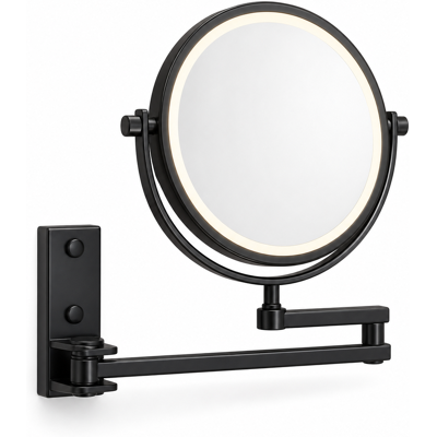 OEM Specchio Cosmetico Da Parete Luminoso Ingranditore 3x Nero 6 Pollici OEM Specchio Cosmetico Da Parete Luminoso Ingranditore 3x Nero 6 Pollici