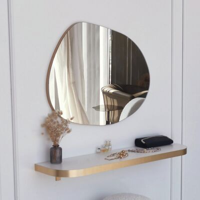 DMORA Specchio Dorno, Forma Ovale, Tipologia A Parete, Colore Struttura Trasparente, 55x75h Cm Oro DMORA Specchio Dorno, Forma Ovale, Tipologia A Parete, Colore Struttura Trasparente, 55x75h Cm Oro