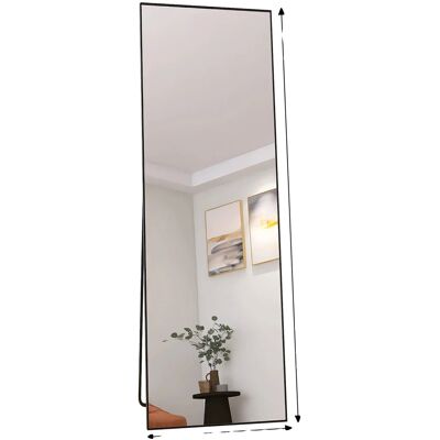 OEM Specchio A Figura Intera, Design Infrangibile, Installazione Versatile, Nero - Quadrato OEM Specchio A Figura Intera, Design Infrangibile, Installazione Versatile, Nero - Quadrato