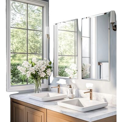 OEM Specchio Da Bagno, Design Senza Cornice, Stile Moderno, 40x28 Pollici OEM Specchio Da Bagno, Design Senza Cornice, Stile Moderno, 40x28 Pollici
