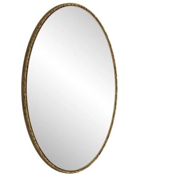 STILVORA Specchio Semplice Ovale Da Parete Con Montaggio Verticale O Orizzontale Per Bagno In Ferro Vetro E Mdf Oro STILVORA Specchio Semplice Ovale Da Parete Con Montaggio Verticale O Orizzontale Per Bagno In Ferro Vetro E Mdf Oro