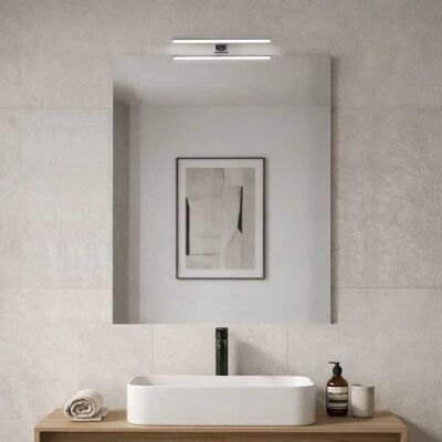 KIAMAMI VALENTINA Specchio Semplice 90x110 Con Lampada Led Per Arredo Bagno KIAMAMI VALENTINA Specchio Semplice 90x110 Con Lampada Led Per Arredo Bagno