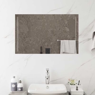 VIDAXL Specchio Da Bagno Led Trasparente 80 X 50 Cm Vetro Temperato VIDAXL Specchio Da Bagno Led Trasparente 80 X 50 Cm Vetro Temperato