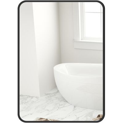 HOMCOM Specchio Bagno 50x70 Cm Da Parete Con Cornice In Vetro HOMCOM Specchio Bagno 50x70 Cm Da Parete Con Cornice In Vetro