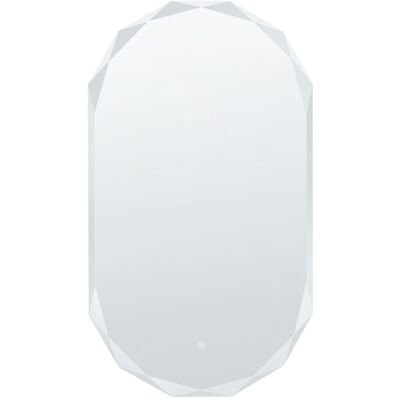 BELIANI Specchio Da Parete Ovale Moderno Led 62 X 109 Cm Bianco Per Camera Da Letto E Bagno Anizy BELIANI Specchio Da Parete Ovale Moderno Led 62 X 109 Cm Bianco Per Camera Da Letto E Bagno Anizy