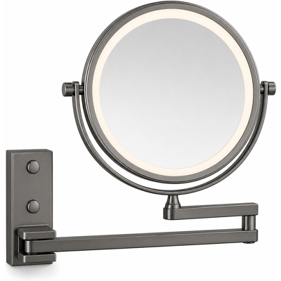 OEM Specchio Da Trucco Da Parete Led Ingranditore Pieghevole Grigio 15 Cm OEM Specchio Da Trucco Da Parete Led Ingranditore Pieghevole Grigio 15 Cm