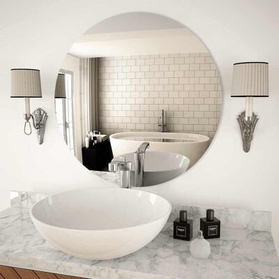 VIDAXL Specchio Da Parete 70 Cm In Vetro Circolare - VIDAXL Specchio Da Parete 70 Cm In Vetro Circolare -