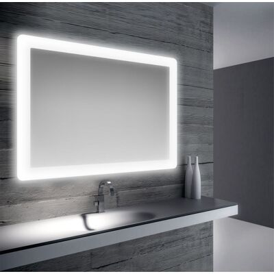 SAN MARCO - Specchio Bagno Retroilluminato A Led Su Tutto Il Perimetro 100x70 Cm Specchio Ed Antifog SAN MARCO - Specchio Bagno Retroilluminato A Led Su Tutto Il Perimetro 100x70 Cm Specchio Ed Antifog