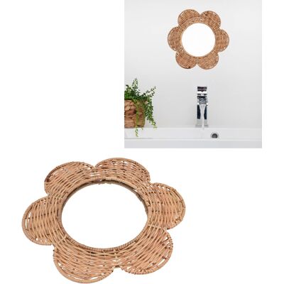 OEM Elegante Specchio Da Parete Sospeso - Design Unico In Rattan Naturale Per La Decorazione Cosmetica - Piccolo Specchio Rotondo Per Soggiorno, Camera Da Letto, Bagno (28,5x25,5 Cm, Diametro 15 Cm) OEM Elegante Specchio Da Parete Sospeso - Design Unico In Rattan Naturale Per La Decorazione Cosmetica - Piccolo Specchio Rotondo Per Soggiorno, Camera Da Letto, Bagno (28,5x25,5 Cm, Diametro 15 Cm)