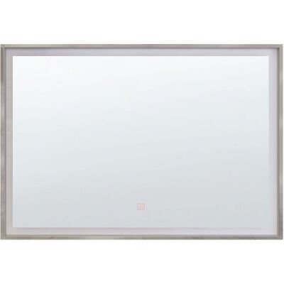 Specchio Bagno LED Argento Beliani Rettangolare 60x80cm - Specchio da Bagno Specchio Bagno LED Argento Beliani Rettangolare 60x80cm - Specchio da Bagno