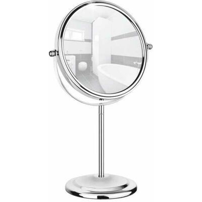 Wenko Specchio Ingranditore X7, Specchio Ingranditore A Doppia Faccia Su Piedistallo, Ø 15 Cm, Acciaio, 20x31,5x12 Cm, Cromato - Wenko Specchio Ingranditore X7, Specchio Ingranditore A Doppia Faccia Su Piedistallo, Ø 15 Cm, Acciaio, 20x31,5x12 Cm, Cromato -