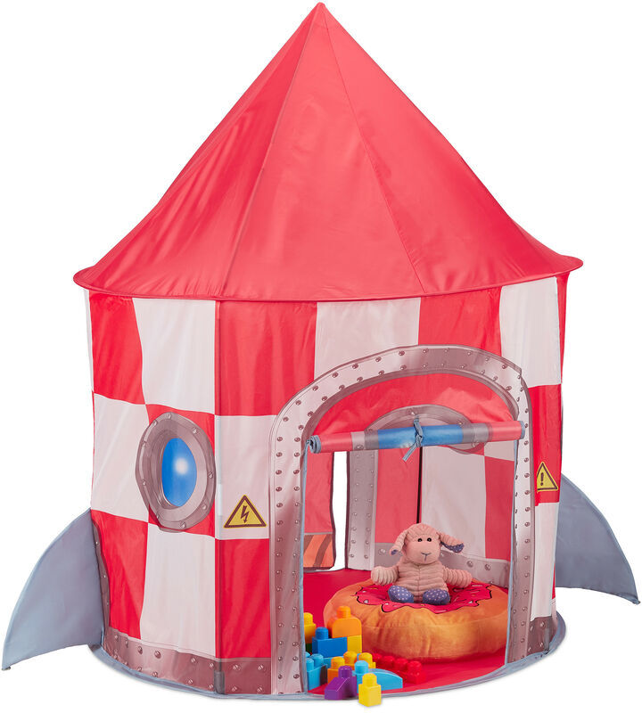 RELAXDAYS Tenda da Gioco, Forma a Razzo, Indoor e Outdoor, Giocattolo Bambini e Bambine, HxD: 130 x 100 cm, Colorata -