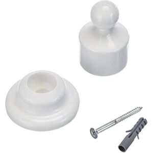 KLEINE WOLKE 0395100000 - Supporto Angolare A Parete Per Pali 25 mm, Colore: Bianco KLEINE WOLKE 0395100000 - Supporto Angolare A Parete Per Pali 25 mm, Colore: Bianco