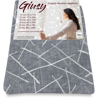 TEX FAMILY - GIUSY - Grigio - 45x150 - Tende TEX FAMILY - GIUSY - Grigio - 45x150 - Tende