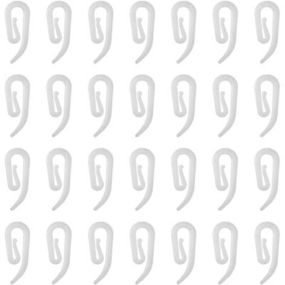 FOCTRO 100 Pezzi Gancio Di Plastica Bianco Per Tende – Per Binari, Finestre, Porte E Docce FOCTRO 100 Pezzi Gancio Di Plastica Bianco Per Tende – Per Binari, Finestre, Porte E Docce