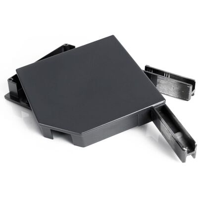 AVOSDIM Paires De Joues De Coffre Pour Volet Pan Coupé 45° - 137cm - Ral Gris 7016 AVOSDIM Paires De Joues De Coffre Pour Volet Pan Coupé 45° - 137cm - Ral Gris 7016