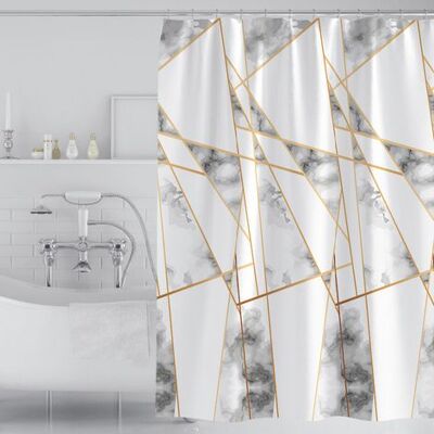 OEM Tenda Da Doccia 180 X 200 Cm Con 12 Ganci, Asciugatura Rapida (effetto Marmo), Tessuto In Poliestere Impermeabile, Lavabile In Lavatrice, Tende Per Bagno OEM Tenda Da Doccia 180 X 200 Cm Con 12 Ganci, Asciugatura Rapida (effetto Marmo), Tessuto In Poliestere Impermeabile, Lavabile In Lavatrice, Tende Per Bagno