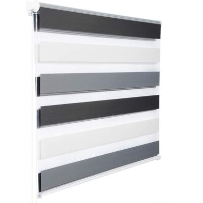 WOLTU Tenda A Rullo Doppio Oscurante Per Interni Senza Foratura Avvolgibile Bianco+grigio+antracite 100x150 Cm - WOLTU Tenda A Rullo Doppio Oscurante Per Interni Senza Foratura Avvolgibile Bianco+grigio+antracite 100x150 Cm -