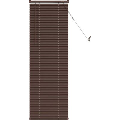 VIDAXL Tenda Veneziana Marrone Scuro Con Motivo 150 X 60 Cm 25 Mm Pvc VIDAXL Tenda Veneziana Marrone Scuro Con Motivo 150 X 60 Cm 25 Mm Pvc