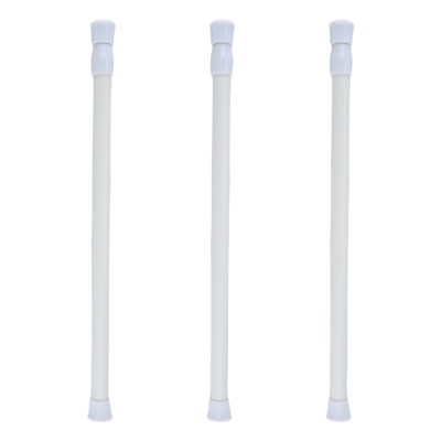 OEM Set Di 3 Piccole Barre Di Tensione Regolabili (da 30 A 50 Cm), Di Colore Bianco. OEM Set Di 3 Piccole Barre Di Tensione Regolabili (da 30 A 50 Cm), Di Colore Bianco.