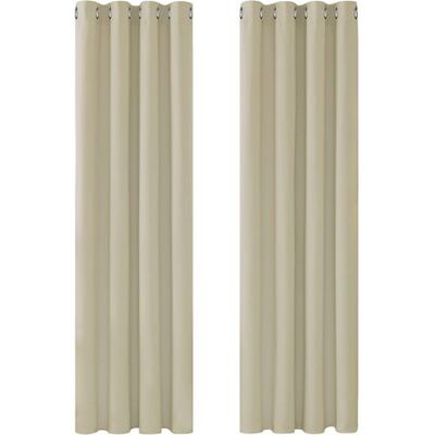 OEM Tende Oscuranti Termoisolanti, Ideali Per Soggiorno E Camera Da Letto, Design Moderno Con Occhielli, 132x160 Cm (larghezza X Altezza), Beige Scuro, 2 Pannelli OEM Tende Oscuranti Termoisolanti, Ideali Per Soggiorno E Camera Da Letto, Design Moderno Con Occhielli, 132x160 Cm (larghezza X Altezza), Beige Scuro, 2 Pannelli