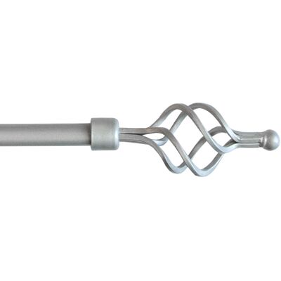 Emmevi - Bastone Tenda Ferro Estendibile 160-300 Asta Scorritenda modello Vortice - Grigio Emmevi - Bastone Tenda Ferro Estendibile 160-300 Asta Scorritenda modello Vortice - Grigio