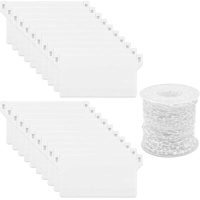 OEM Set Di 20 Tende Verticali E 10 Metri Di Catenella Bianca Da 89 Mm Per Tende Di Porte E Finestre -crezuo OEM Set Di 20 Tende Verticali E 10 Metri Di Catenella Bianca Da 89 Mm Per Tende Di Porte E Finestre -crezuo