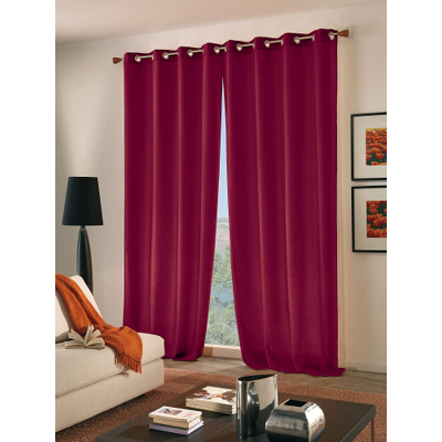 HOME COLLECTION - Tenda Panama Bordeaux 140 X 290 Cm HOME COLLECTION - Tenda Panama Bordeaux 140 X 290 Cm