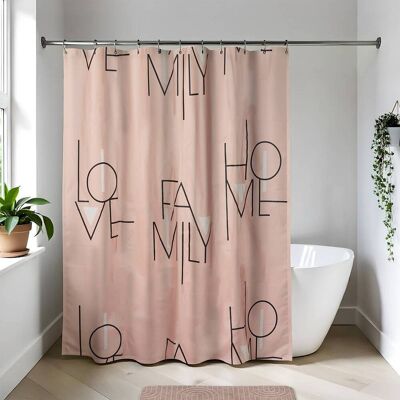 TENDANCE Tenda Doccia Peva 180x180 Cm - Minimalista Blush - TENDANCE Tenda Doccia Peva 180x180 Cm - Minimalista Blush -