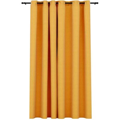 Tende Oscuranti Effetto Lino Giallo vidaXL - 290x245cm Tende Oscuranti Effetto Lino Giallo vidaXL - 290x245cm