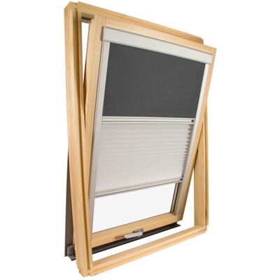 AVOSDIM - Tenda Oscurante Duo Compatibile Velux ® M06, 14, 306 - Grigio Antracite AVOSDIM - Tenda Oscurante Duo Compatibile Velux ® M06, 14, 306 - Grigio Antracite
