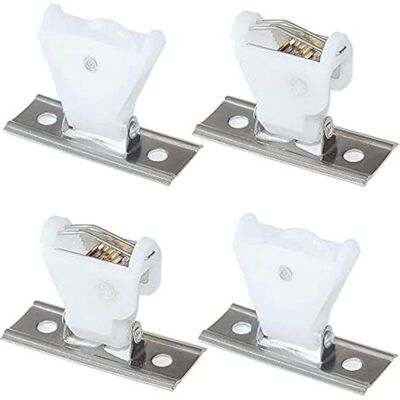 OEM Set Di 4 Meccanismi Di Bloccaggio Del Cordino E Pulegge Girevoli In Plastica Bianca E Acciaio Inossidabile Per Tende Romane E In Bambù. OEM Set Di 4 Meccanismi Di Bloccaggio Del Cordino E Pulegge Girevoli In Plastica Bianca E Acciaio Inossidabile Per Tende Romane E In Bambù.