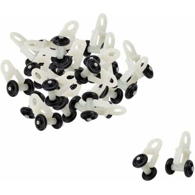 OEM 30 Pezzi Di Rullo Scorrevole Per Tenda, Gancio Per Tenda Scorrevole, Puleggia Per Tende Trasparenti, Rullo In Plastica Bianco Nero, 1,8 Cm OEM 30 Pezzi Di Rullo Scorrevole Per Tenda, Gancio Per Tenda Scorrevole, Puleggia Per Tende Trasparenti, Rullo In Plastica Bianco Nero, 1,8 Cm