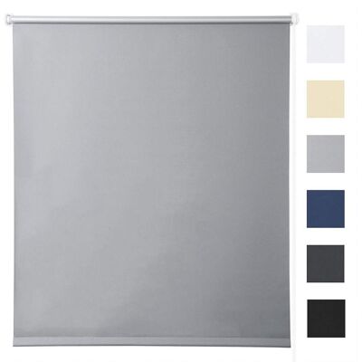 WOLTU Tenda A Rullo Oscurante Termica Isolante Finestra Porta Senza Fori Grigio 100x160 Cm - WOLTU Tenda A Rullo Oscurante Termica Isolante Finestra Porta Senza Fori Grigio 100x160 Cm -