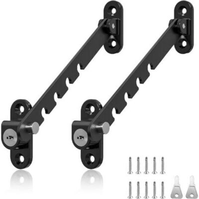 OEM Vari Accessori Per Finestre E Persiane, Fermafinestra In 2 Pezzi, Fermafinestra In Acciaio Inox, Fermafinestra Ad Angolo Regolabile In 5 Posizioni, Fermafinestra Nero, Utilizzato Per Regolare L'Angolo OEM Vari Accessori Per Finestre E Persiane, Fermafinestra In 2 Pezzi, Fermafinestra In Acciaio Inox, Fermafinestra Ad Angolo Regolabile In 5 Posizioni, Fermafinestra Nero, Utilizzato Per Regolare L'Angolo