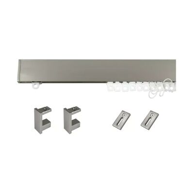 ERREBI Kit Binario Per Tenda Effetto Onda Futura Mis.160cm. Colore Satin(nickel) Cod.29756 ERREBI Kit Binario Per Tenda Effetto Onda Futura Mis.160cm. Colore Satin(nickel) Cod.29756