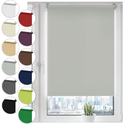 OEM Tenda A Rullo Oscurante, Non Richiede Foratura, Montaggio Incluso, 70x130 Cm, Grigio Chiaro, Per Finestre/porte OEM Tenda A Rullo Oscurante, Non Richiede Foratura, Montaggio Incluso, 70x130 Cm, Grigio Chiaro, Per Finestre/porte