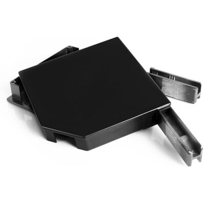 AVOSDIM Paires De Joues De Coffre Pour Volet Pan Coupé 45° - 150cm - Ral Noir 9005 AVOSDIM Paires De Joues De Coffre Pour Volet Pan Coupé 45° - 150cm - Ral Noir 9005