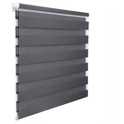 WOLTU Tenda A Rullo Doppio Oscurante Per Interni Senza Foratura Avvolgibile Grigio Scuro 45x150 Cm - WOLTU Tenda A Rullo Doppio Oscurante Per Interni Senza Foratura Avvolgibile Grigio Scuro 45x150 Cm -