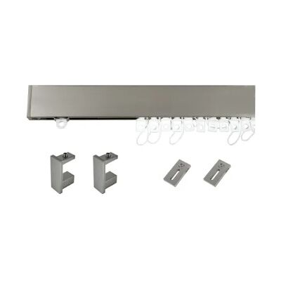 ERREBI Kit Binario Per Tenda Effetto Onda Futura Mis.160cm. Colore Brushed Cod.29754 ERREBI Kit Binario Per Tenda Effetto Onda Futura Mis.160cm. Colore Brushed Cod.29754