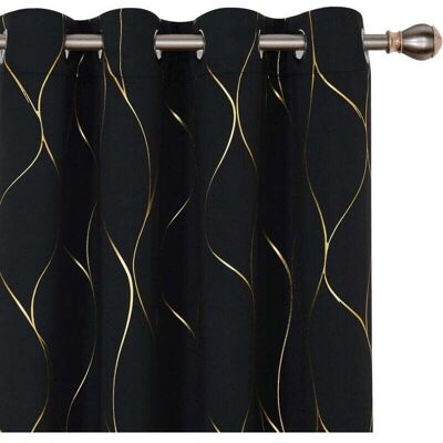OEM Set Di 2 Tende Oscuranti E Termoisolanti Per Finestre Da Cucina Con Occhielli, Design Moderno, Isolanti OEM Set Di 2 Tende Oscuranti E Termoisolanti Per Finestre Da Cucina Con Occhielli, Design Moderno, Isolanti