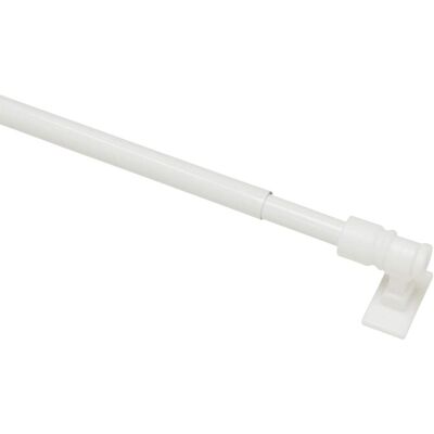 GARDINIA - Bastone per tende da bistrot estensibile - Metallo/Plastica, Bianco GARDINIA - Bastone per tende da bistrot estensibile - Metallo/Plastica, Bianco