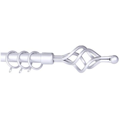 BRIXO Eac - Scorritenda In Acciaio Estensibile Argento Spiral Etruria - Estensibile Da 71 Cm A 122 Cm BRIXO Eac - Scorritenda In Acciaio Estensibile Argento Spiral Etruria - Estensibile Da 71 Cm A 122 Cm
