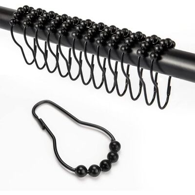 OEM 12 Ganci Per Tenda Da Doccia Con Sistema Scorrevole, Anelli In Acciaio Inossidabile Per Asta Doccia Da Bagno (nero) OEM 12 Ganci Per Tenda Da Doccia Con Sistema Scorrevole, Anelli In Acciaio Inossidabile Per Asta Doccia Da Bagno (nero)