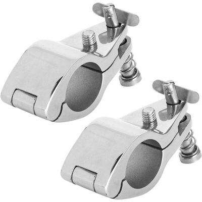 KEEMOTE Supporto Per Tendalino Per Gommone, Cursore Superiore A Cerniera In Due Pezzi, Raccordo In Acciaio Inox 316 KEEMOTE Supporto Per Tendalino Per Gommone, Cursore Superiore A Cerniera In Due Pezzi, Raccordo In Acciaio Inox 316