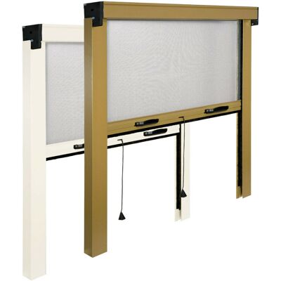 IRS - Zanzariera A Rullo Avvolgibile Verticale Per Finestra Slim Riducibile 120x160cm - Colore Zanzariera: Bronzo IRS - Zanzariera A Rullo Avvolgibile Verticale Per Finestra Slim Riducibile 120x160cm - Colore Zanzariera: Bronzo