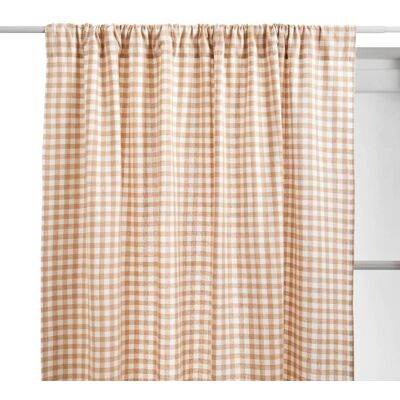 ATMOSPHERA Tenda Groove 260x140cm In Lino Beige Con Motivo A Coste - Créateur D'Intérieur ATMOSPHERA Tenda Groove 260x140cm In Lino Beige Con Motivo A Coste - Créateur D'Intérieur